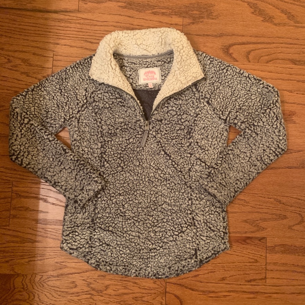 Cozy Sherpa Quarter Zip - Grey - Women’s Small